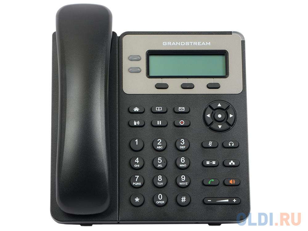 Телефон IP Grandstream GXP-1620 2 линии 2 SIP-аккаунта 2x10/100Mbps LCD (Аналог телефона VoIP Yealink SIP-T21 E2, 2 линии)