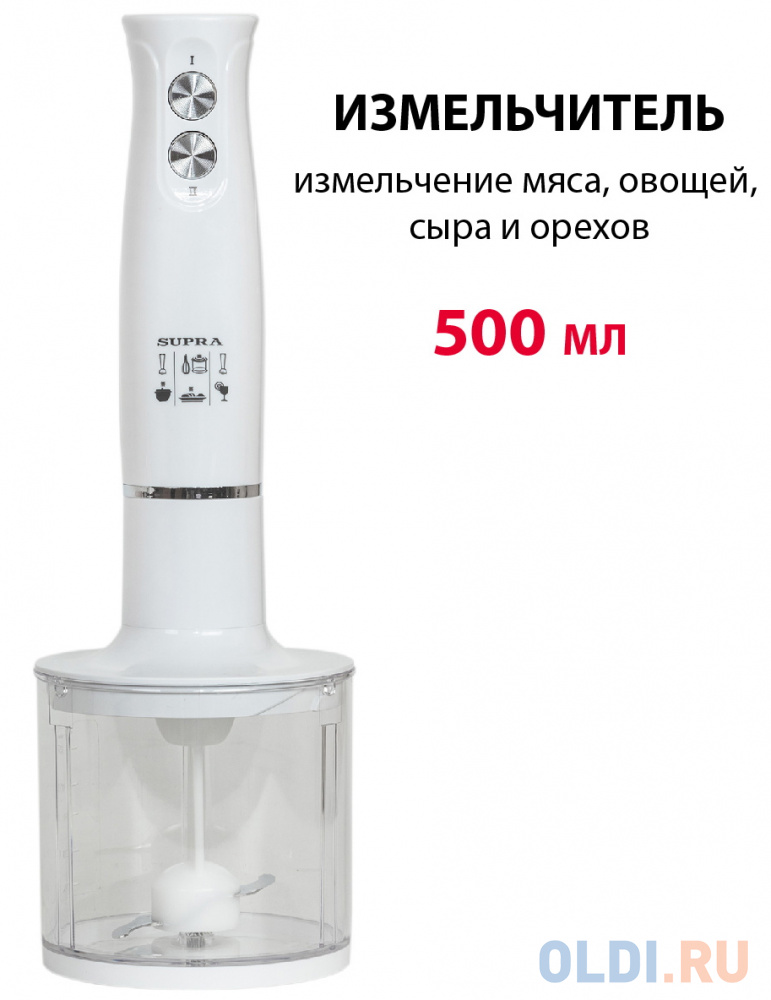 Блендер погружной Supra HBS-1025 1000Вт белый в Москвe