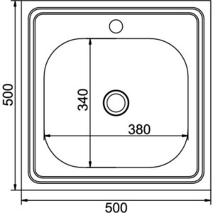 Кухонная мойка Mixline Накладная 50х50 нержавеющая сталь 0,4 мм (4630030631187) в Москвe