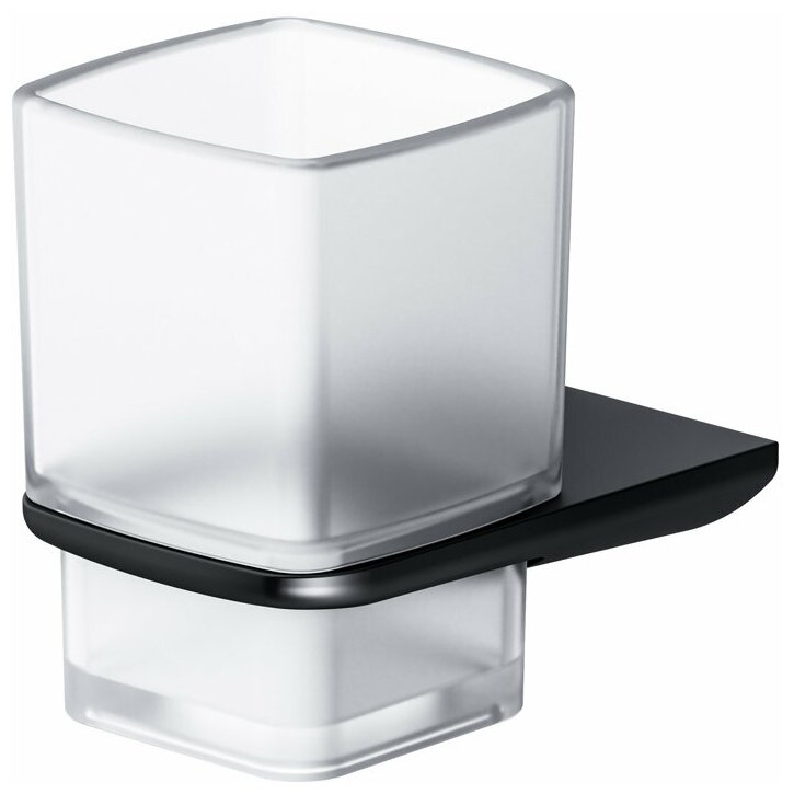 Стеклянный стакан с настенным держателем AM.PM Inspire 2.0 A50A34322 черный