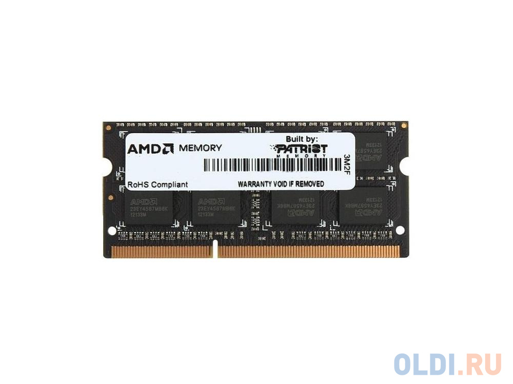 Оперативная память для ноутбуков SO-DDR3 2Gb PC10600 1333MHz AMD R332G1339S1S-UO OEM
