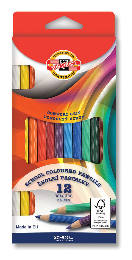 Набор цветных карандашей KOH-I-NOOR 2112, круглые, 12 шт., заточенные (2112012001KS)
