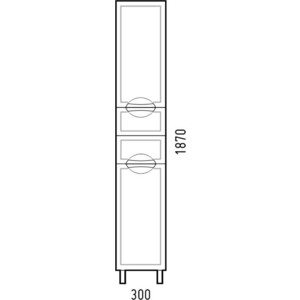 Пенал Corozo Монро 30х187 белый (SD-00000712)