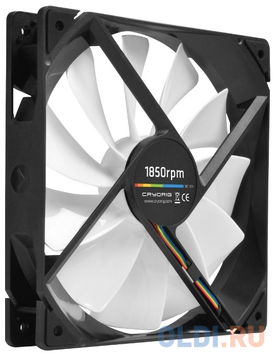 Вентилятор Cryorig QF140 Performance, 140x140x25.4 мм, 600-1850 об/мин, 13-38 дБА, PWM