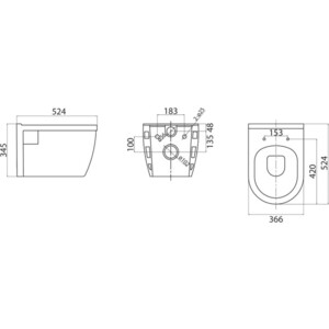 Комплект унитаза BelBagno Loto с инсталляцией Grohe, с кнопкой хром, сиденье микролифт