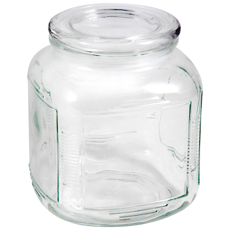 Банка для сыпучих продуктов Mallony Aria, круглая, 2 л, крышка, стекло, прозрачный (004472)
