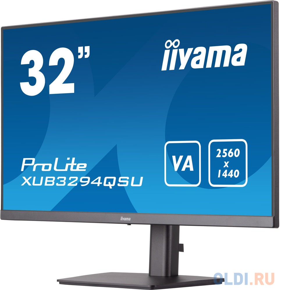 Монитор LCD 32'' ETE VA-panel, 2560x1440, 250cd/m, 4ms, Speakers, DisplayPort, HDMI, USB-HUB (2x 3.0), 15cm Height Adj. Stand, Черный