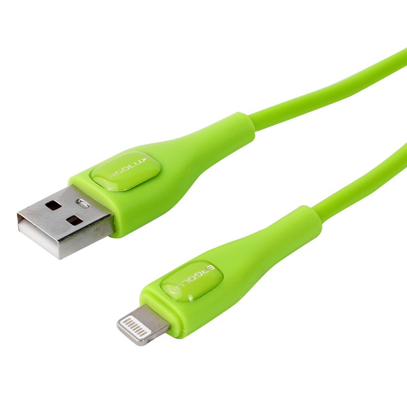 Аксессуар Ergolux USB - Lightning 3А 1.2m Green ELX-CDC03-C05 в Москвe