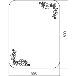 Зеркало Mixline Блум 55х80 (548529)