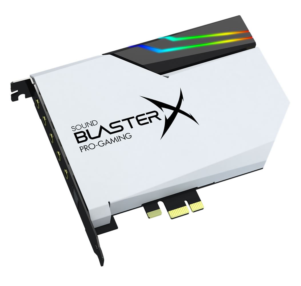 Звуковая карта Creative Sound BlasterX AE-5 Plus Pure Edition White, 5.1 (7.1 virtual), PCI-E, Retail (70SB174000004)