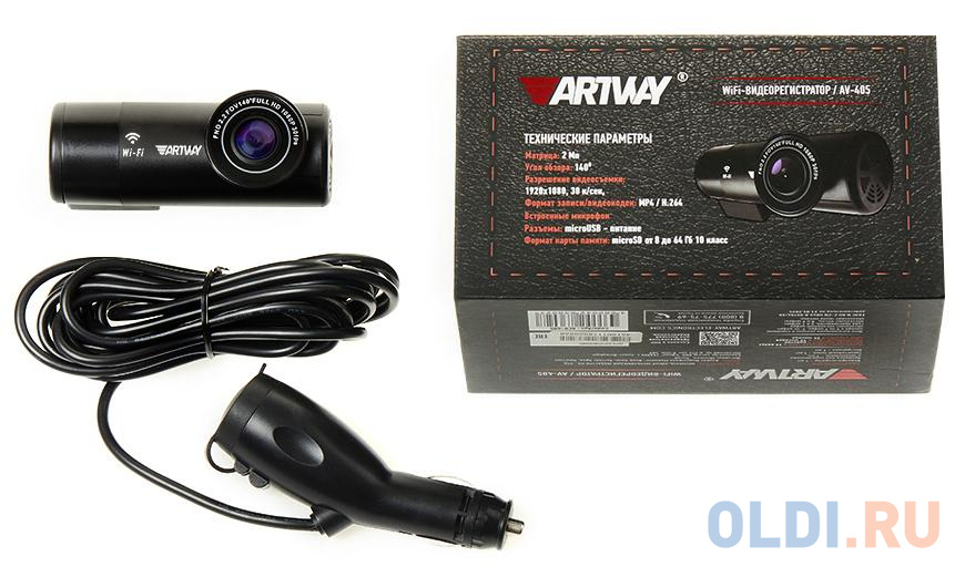 Видеорегистратор Artway AV-405 черный 2Mpix 1080x1920 1080p 140гр. NT96672
