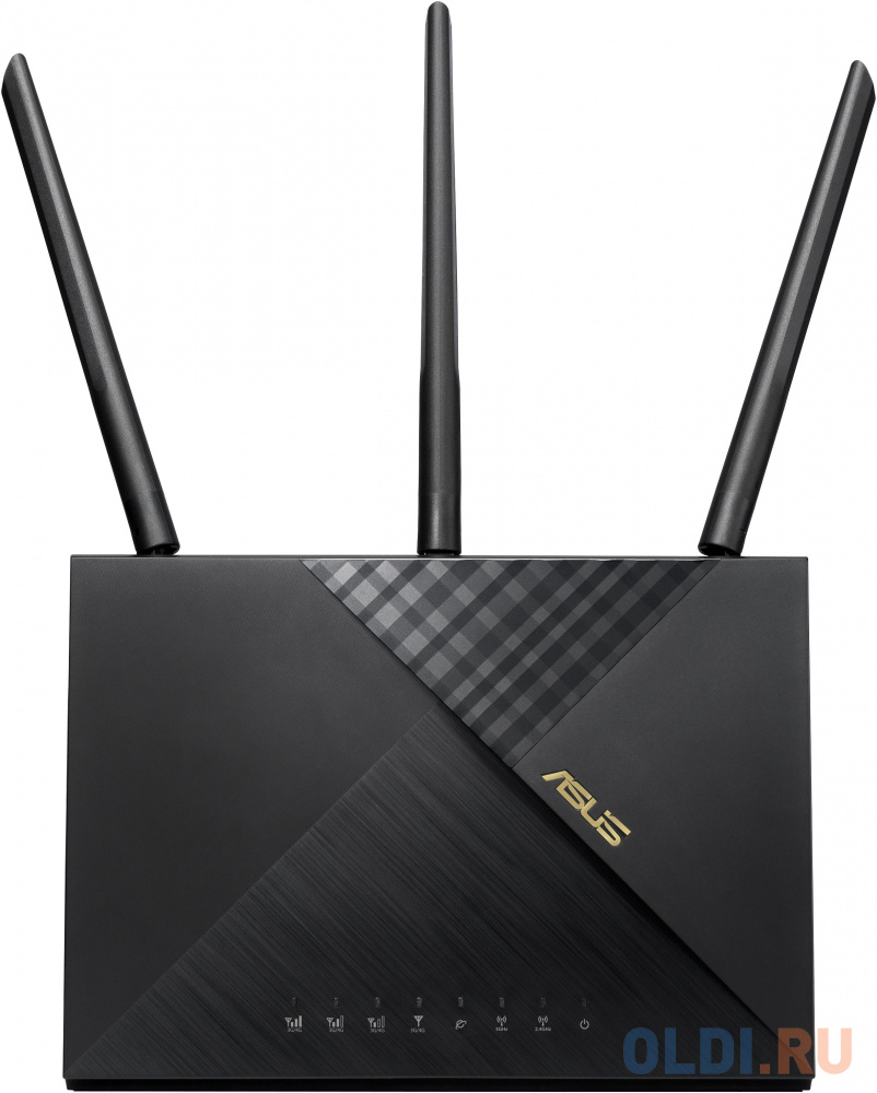 ASUS 4G-AX56// роутер 802.11ax со встроенным LTE модемом, до 6574+ 1201 Мб/c 2,4 + 5 гГц, 2 антенны LTE, 2 антенны Wi-FI, USB, GBT LAN ; 90IG06G0-MO31