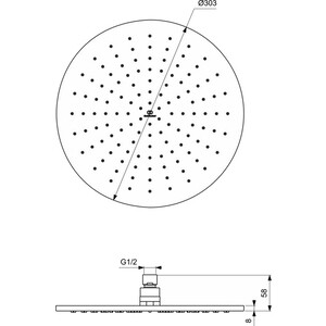 Верхний душ Ideal Standard Idealrain d30 черный шелк (A5803XG)