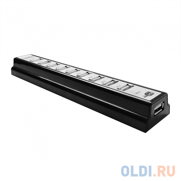 Концентратор CBR CH-310 Black, активный, 10 портов, USB 2.0/220В