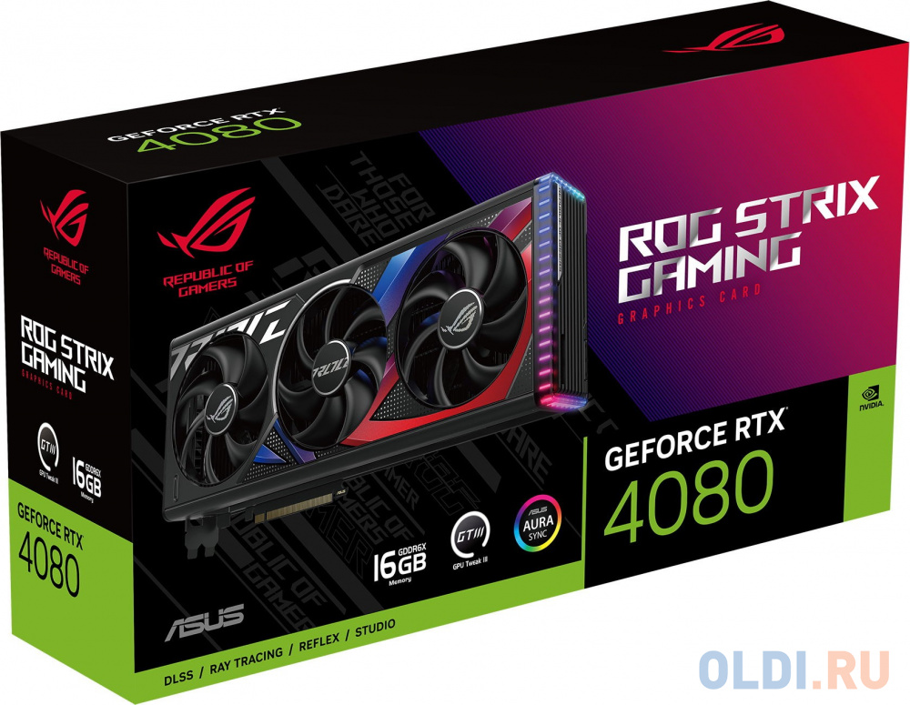 Видеокарта ASUS nVidia GeForce RTX 4080 ROG STRIX GAMING 16384Mb в Москвe