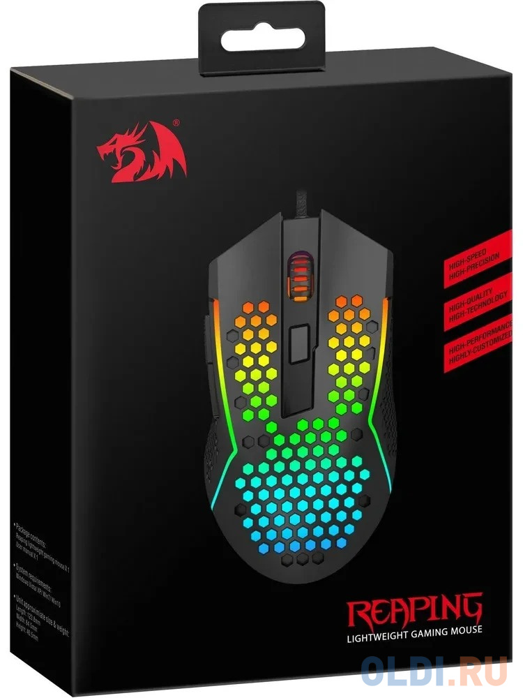 Мышь проводная Defender Reaping Elite чёрный USB