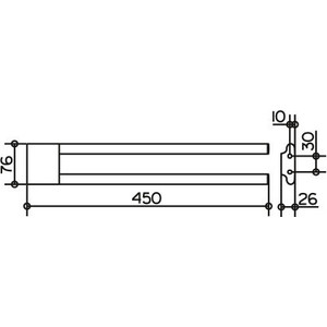 Полотенцедержатель Keuco Edition 400 двойной 45 см (11518010000) в Москвe