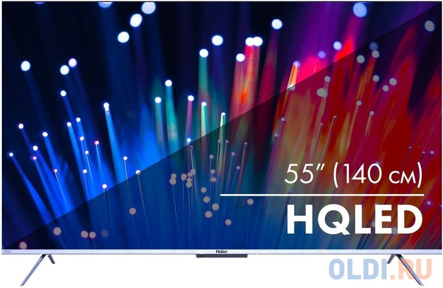 55" Телевизор HAIER Smart TV S3, QLED, 4K Ultra HD, серебристый, СМАРТ ТВ, Android в Москвe