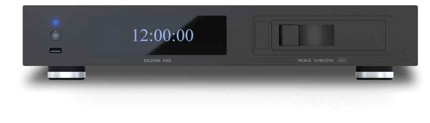 Медиаплеер Dune HD Max Vision 4K: UltraHD/60 Hz/3D/HDR/HDR10+/Dolby Vision, 2xHDD SATA 3.5", LAN, WiFi, BT, ESS 9038Q2