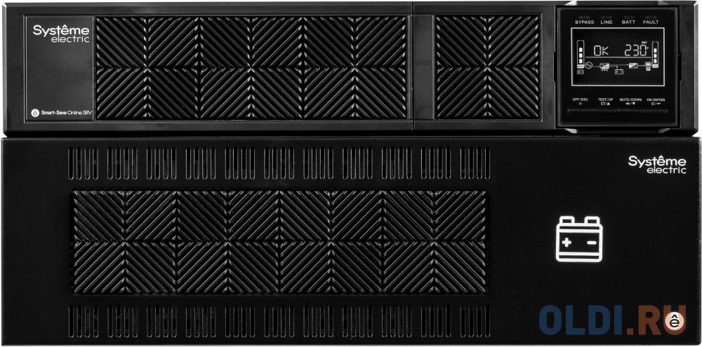 Источник бесперебойного питания Systeme Electriс SRV SRVSE6KRTXLI5U 5400Вт 6000ВА черный