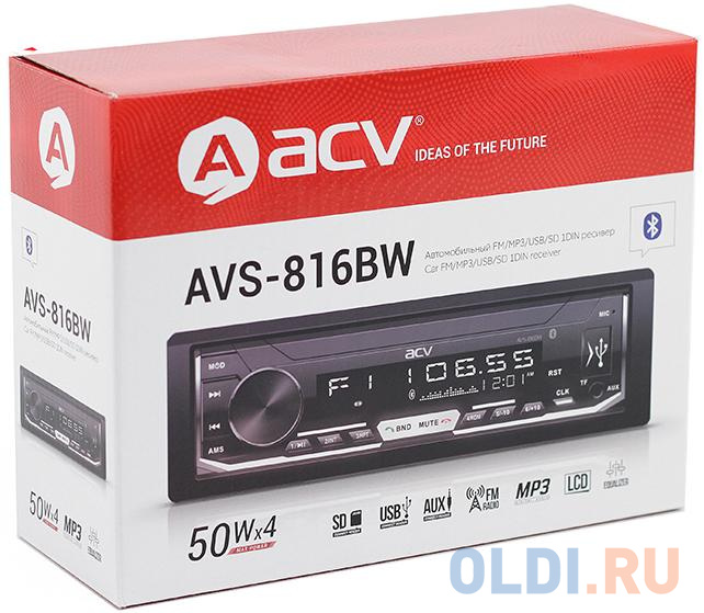 Автомагнитола ACV AVS-816BW 1DIN 4x50Вт