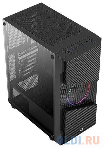 Корпус ATX Aerocool Menace Saturn FRGB V1 Без БП чёрный