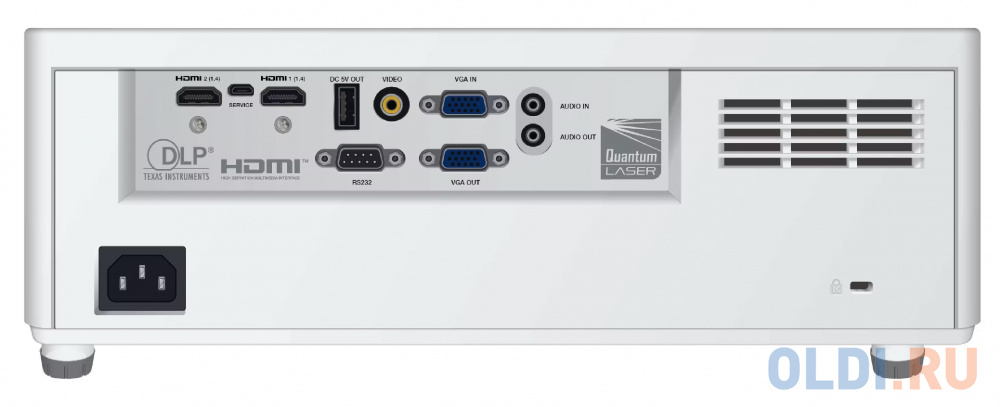 Лазерный проектор INFOCUS [INL156] DLP, WXGA, 3500 lm, 2000 000:1, 1.191.54:1, HDMI x2, VGA in x1, RS232 x1, Audio in/out, USB-A x1, Composite video x