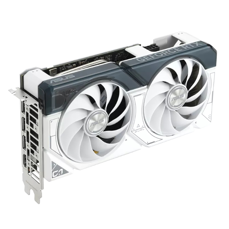 Видеокарта ASUS GeForce RTX 4060 Ti 8GB White 2595Mhz PCI-E 4.0 8192Mb 18000Mhz 128 bit HDMI 3xDP DUAL-RTX4060TI-O8G-WHITE / 90YV0J42-M0NA00