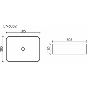 Раковина-чаша Ceramicanova Element 50х38 белая (CN6052)