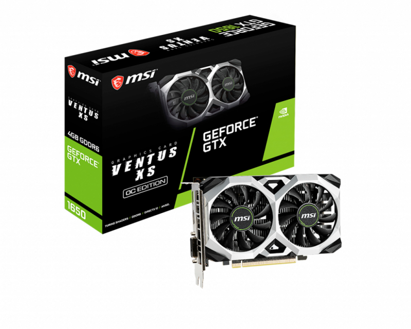 Видеокарта MSI GTX1650 4GB (GTX 1650 D6 VENTUS XS OC)