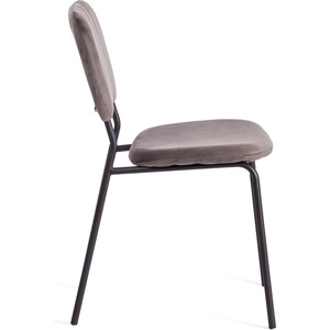 Стул TetChair Carol (mod UC06) металл, вельвет 45x56x82 см Light grey (светло-серый) HLR24 / черный в Москвe