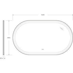Зеркало Cezares Giubileo 140х80 с подсветкой, сенсор, подогрев (CZR-SPC-GIUBILEO-1400-800-TCH-WARM)