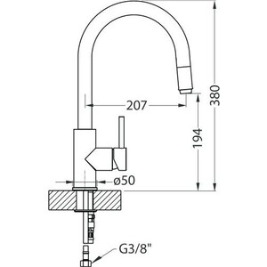 Смеситель для кухни Alveus Delos - P G81 Concrete (1129019)