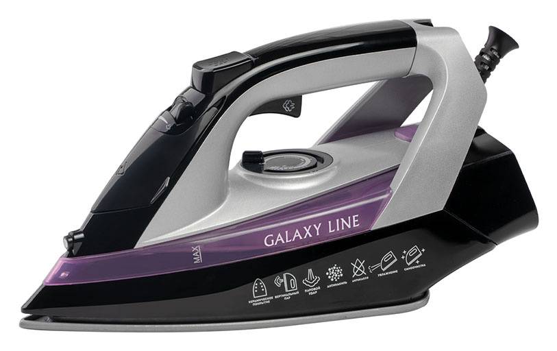 Утюг Galaxy Line GL 6128 черный/фиолетовый (ГЛ6128Л)