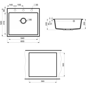 Кухонная мойка и смеситель Point Бинга 60 с дозатором, серая (PN3003AL, PN3101AL, PN3201AL)