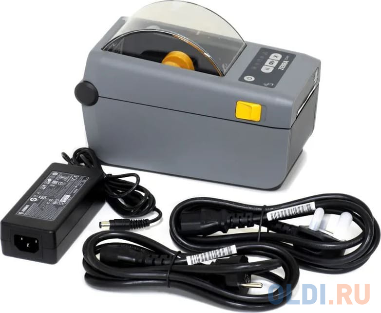 Zebra DT Printer ZD411; 203 dpi, USB, USB Host, Modular Connectivity Slot, BTLE5, EU and UK Cords, Swiss Font, EZPL