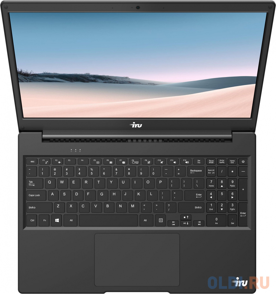 Ноутбук IRU Калибр 15Y Core i7 8550U 16Gb SSD240Gb Intel UHD Graphics 620 15.6" FHD (1920x1080) Free DOS black WiFi BT Cam 8000mAh (1941855)