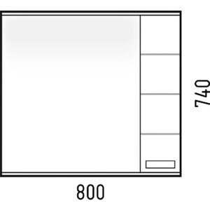 Шкаф-зеркало Corozo Денвер 80 с подсветкой (SD-00000532)