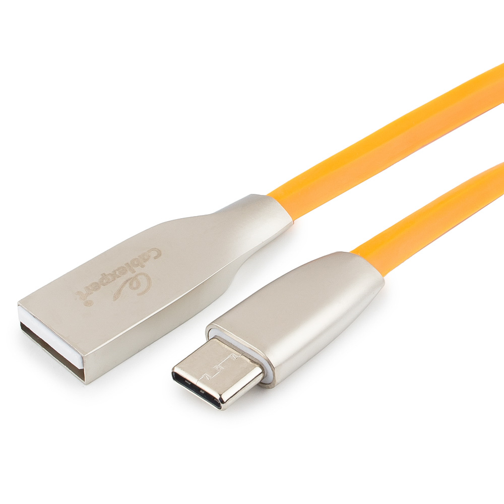 Кабель USB 2.0(Am)-USB 2.0 Type-C(m) 1 м, оранжевый Cablexpert (CC-G-USBC01O-1M)