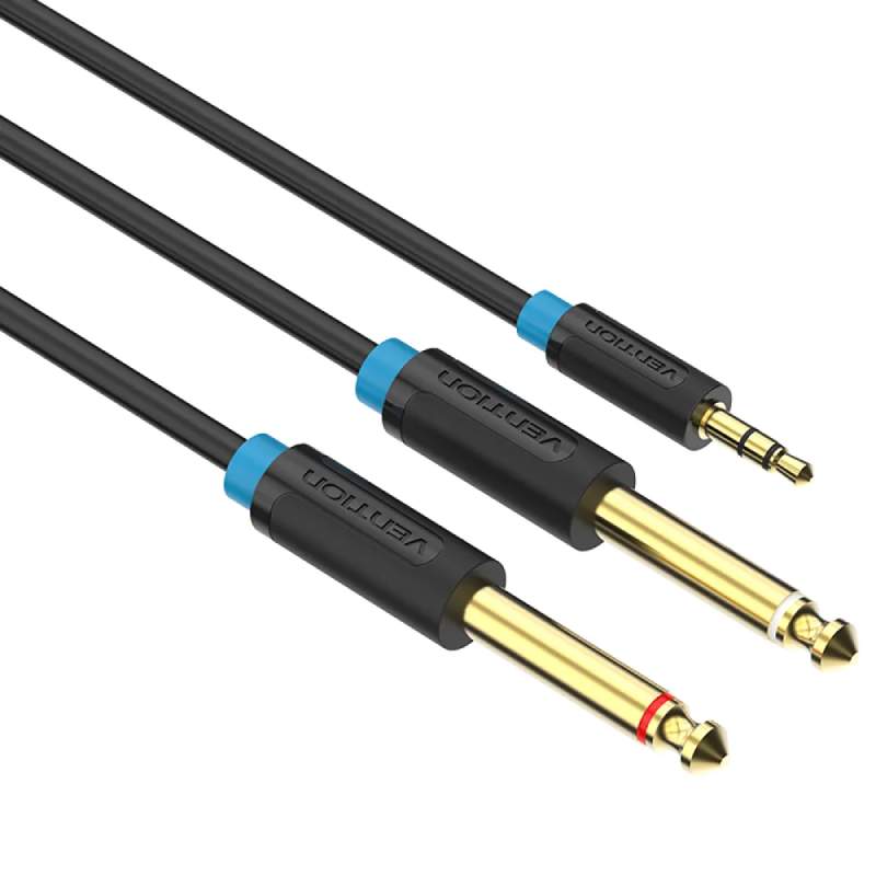 Аксессуар Vention Jack 3.5mm/M - 2xJack 6.5mm/M 2m BACBH в Москвe