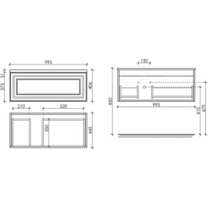 Тумба под раковину Sancos Very 100х45 Bianco (VR100LW)