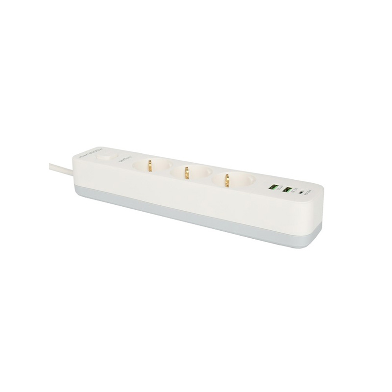 Сетевой фильтр Perfeo Power Spring 3 Sockets 4m White PF_D0004