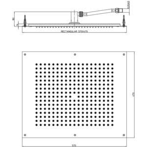 Верхний душ Bossini для подвесного потолка (H38391.030)