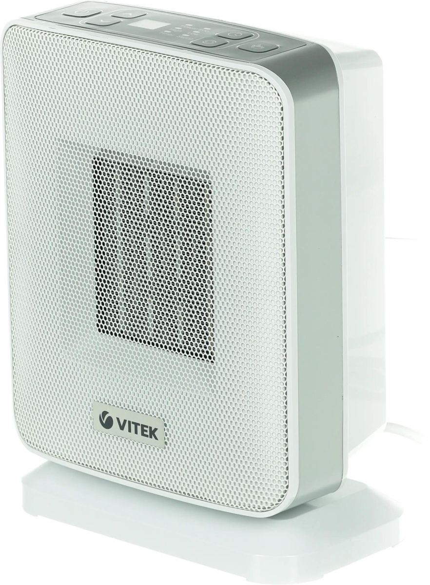 Тепловентилятор 1.5 кВт до 20 м², 220В, напольный, электронное управление, термостат, белый, Vitek VT-2052 (2052-VT-01)