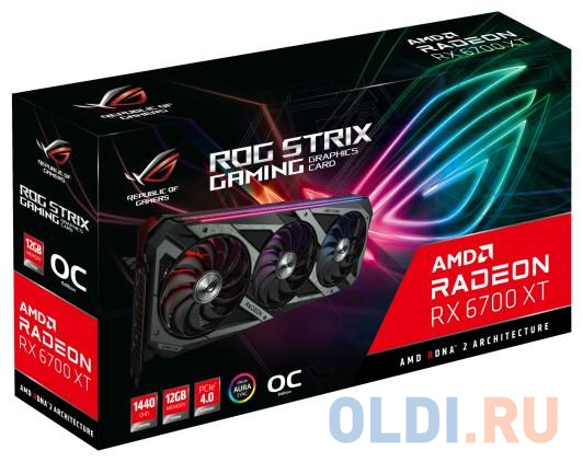 Видеокарта ASUS Radeon RX 6700 XT ROG-STRIX-GAMING 12288Mb ROG-STRIX-RX6700XT-O12G-GAMING