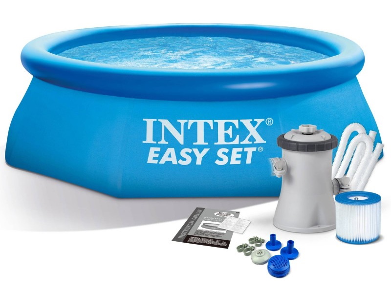 Бассейн INTEX EASY SET, 244х61см, фильтр-насос 1250л/ч, 3077л, 28108