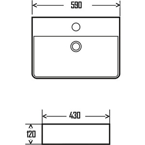 Раковина накладная AQUAme 61х45 (AQM5003) в Москвe