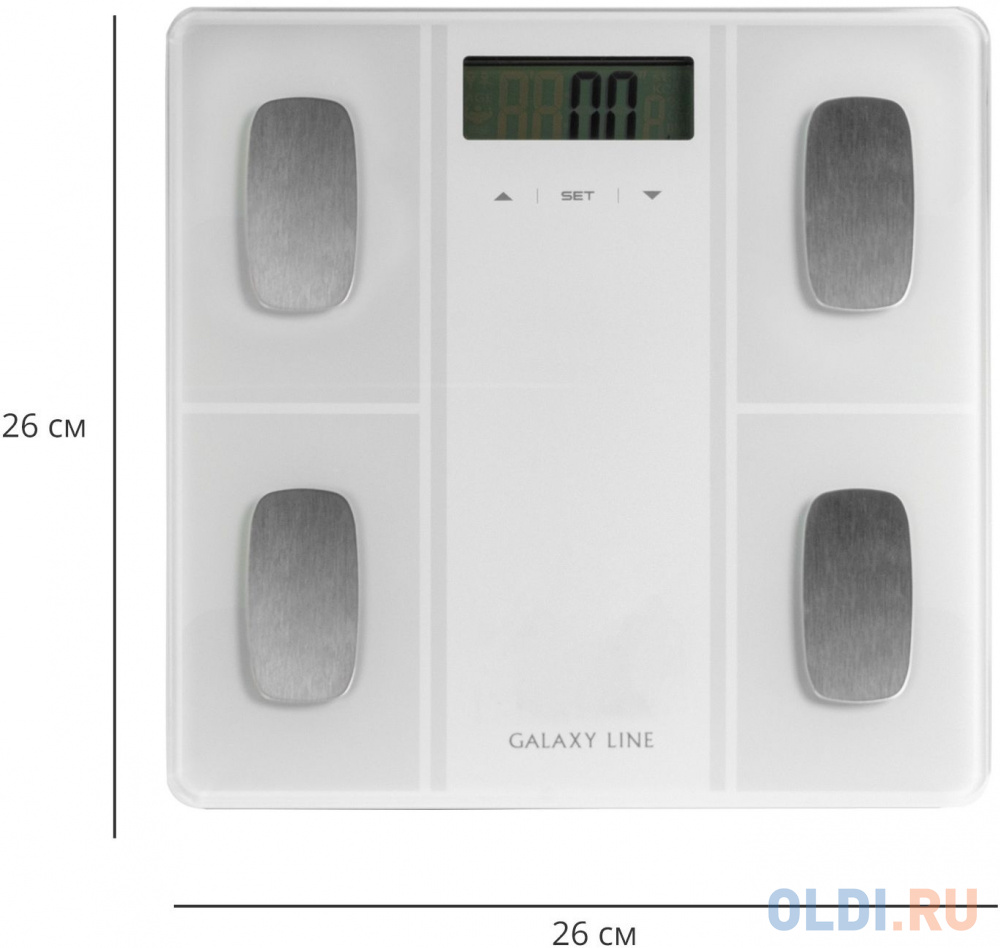 Весы напольные электронные Galaxy LINE GL 4854 БЕЛЫЕ многофункциональные (5)