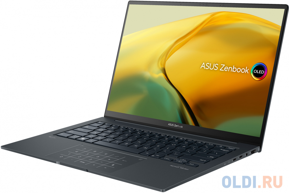 Ноутбук ASUS ZenBook 14X UX3404VA-M9015W Intel Core i5-13500H/16GB/SSD512GB/14.5&quot;/2.8K (2880x1800)/OLED)/120Hz/Win11/Inkwell Gray (90NB1081-M