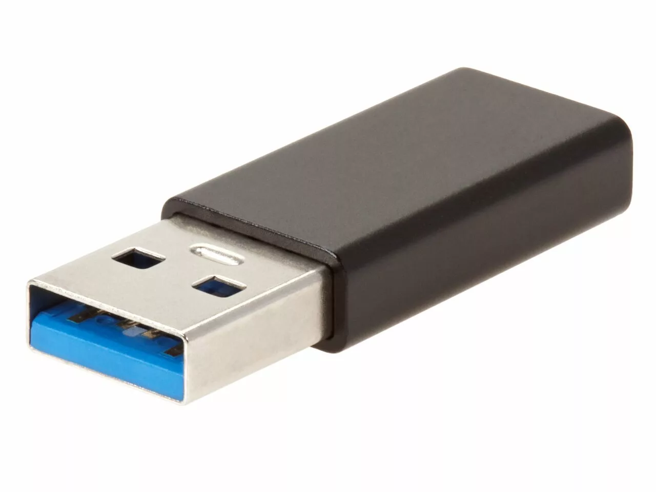 Переходник (адаптер) USB 3.0 Type-C(f)-USB 3.0(Am), 4см, черный AOpen (ACA436M)